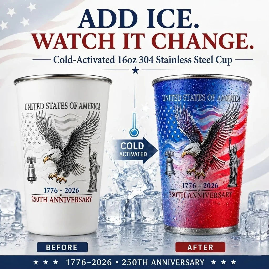 Beer Cup Aluminum Cold-Activated Color-Changing 16 Oz