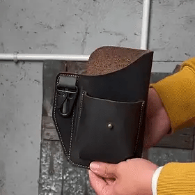 Belt Pouch Microfiber PU Leather Multiple Pockets