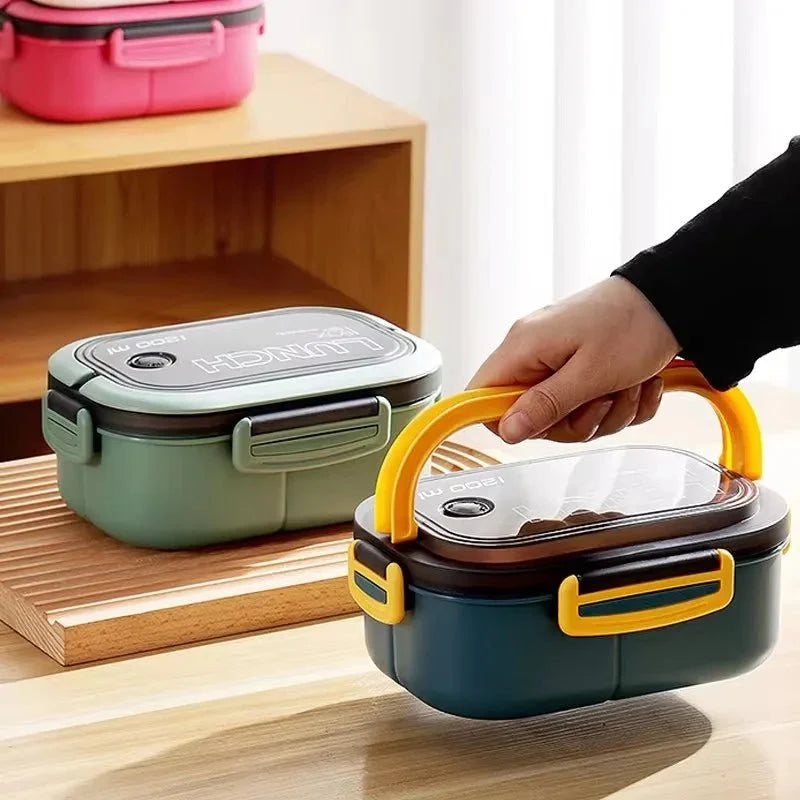 Bento Lunch Box Two-Tier With Fork & Spoon