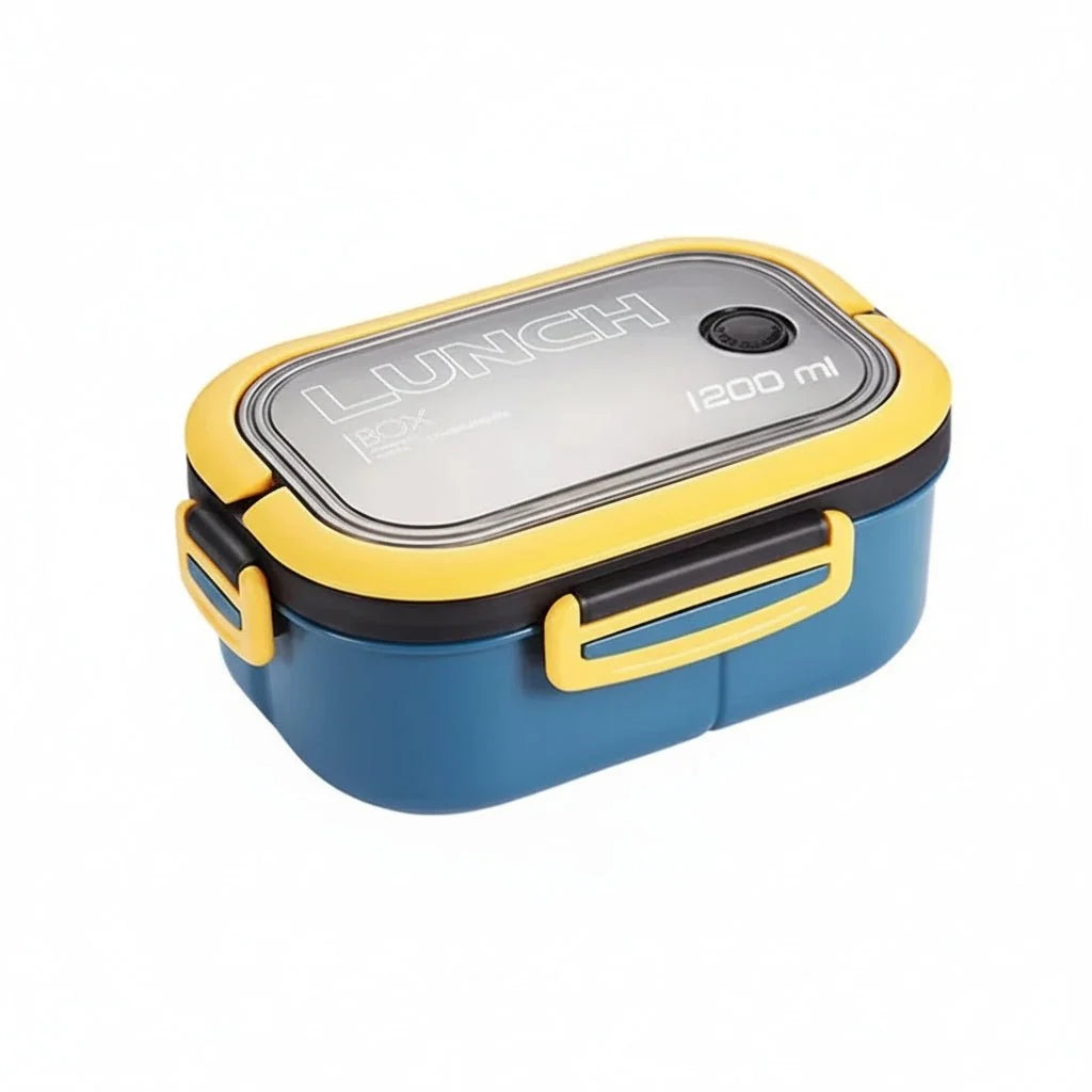Bento Lunch Box Two-Tier With Fork & Spoon