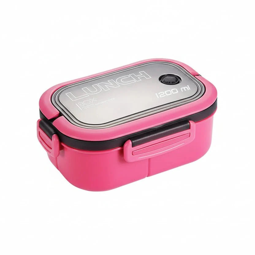 Bento Lunch Box Two-Tier With Fork & Spoon