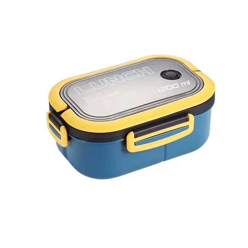 Bento Lunch Box Two-Tier With Fork & Spoon