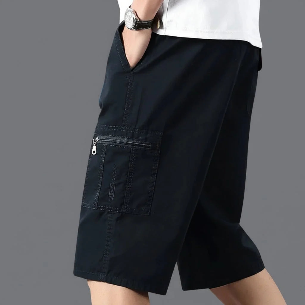 Bermuda Shorts Lightweight Relaxed Fit Zipper Side Pockets