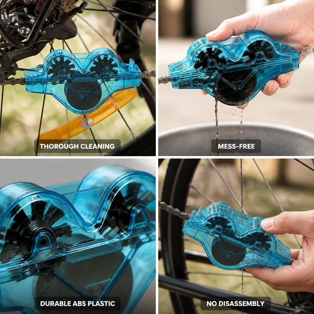 Bicycle Chain Cleaner One-Step No Disassembly Transparent Casing