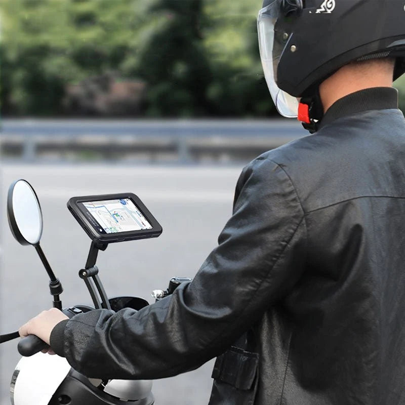 Bicycle Phone Holder Waterproof Clear Touchscreen Window Fits 5.5–6.8 Inch Smartphones