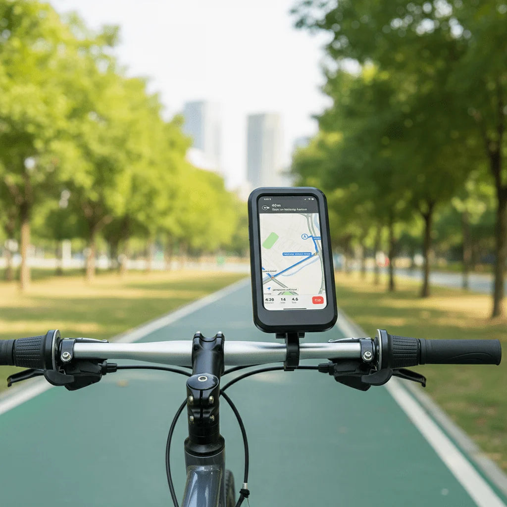 Bicycle Phone Holder Waterproof Clear Touchscreen Window Fits 5.5–6.8 Inch Smartphones