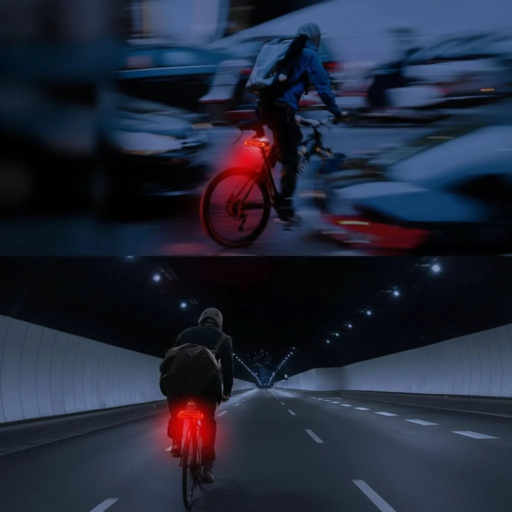 Bicycle Taillight Integrated Theft Alarm USB Rechargeable IP65 Waterproof