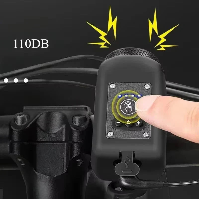 Bike Horn & Light Loud Multi-Tone Rechargeable