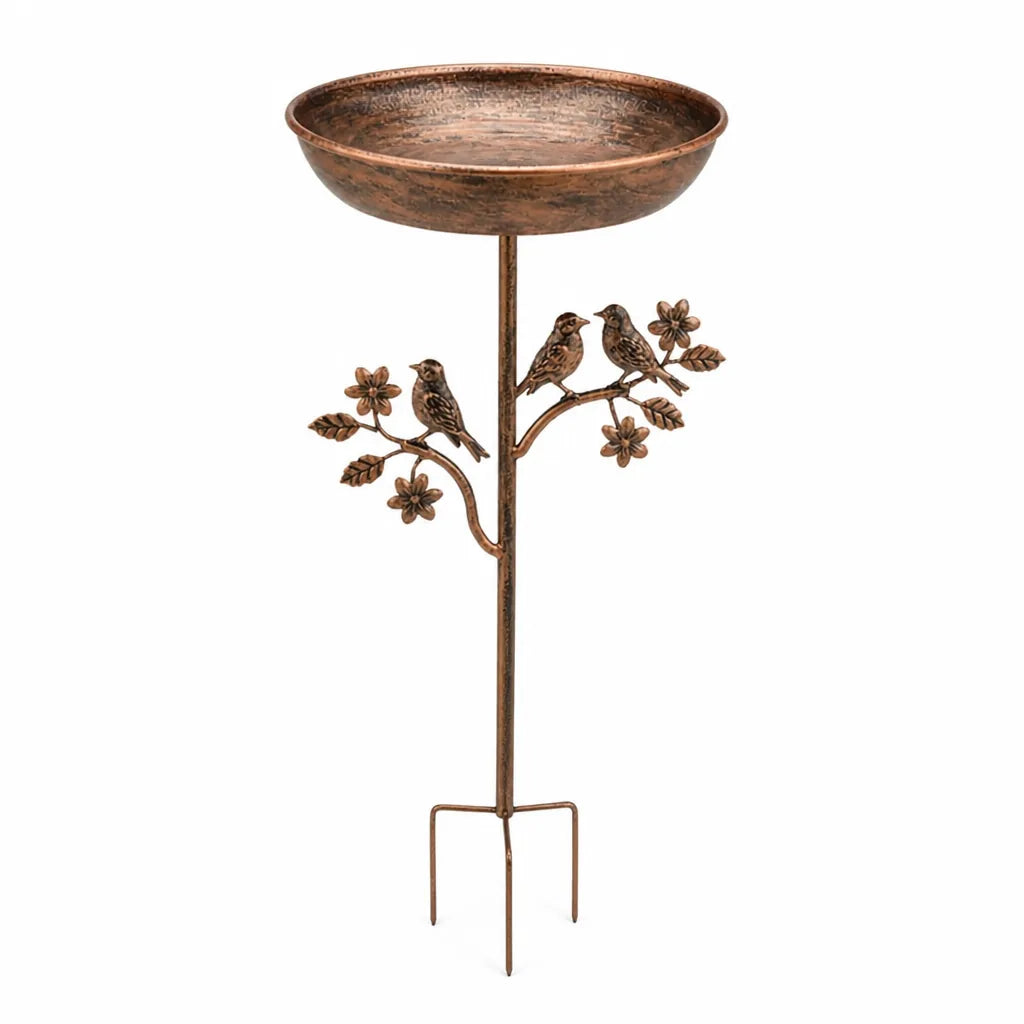 Bird Bath Decorative Metal Basin Ground Spike