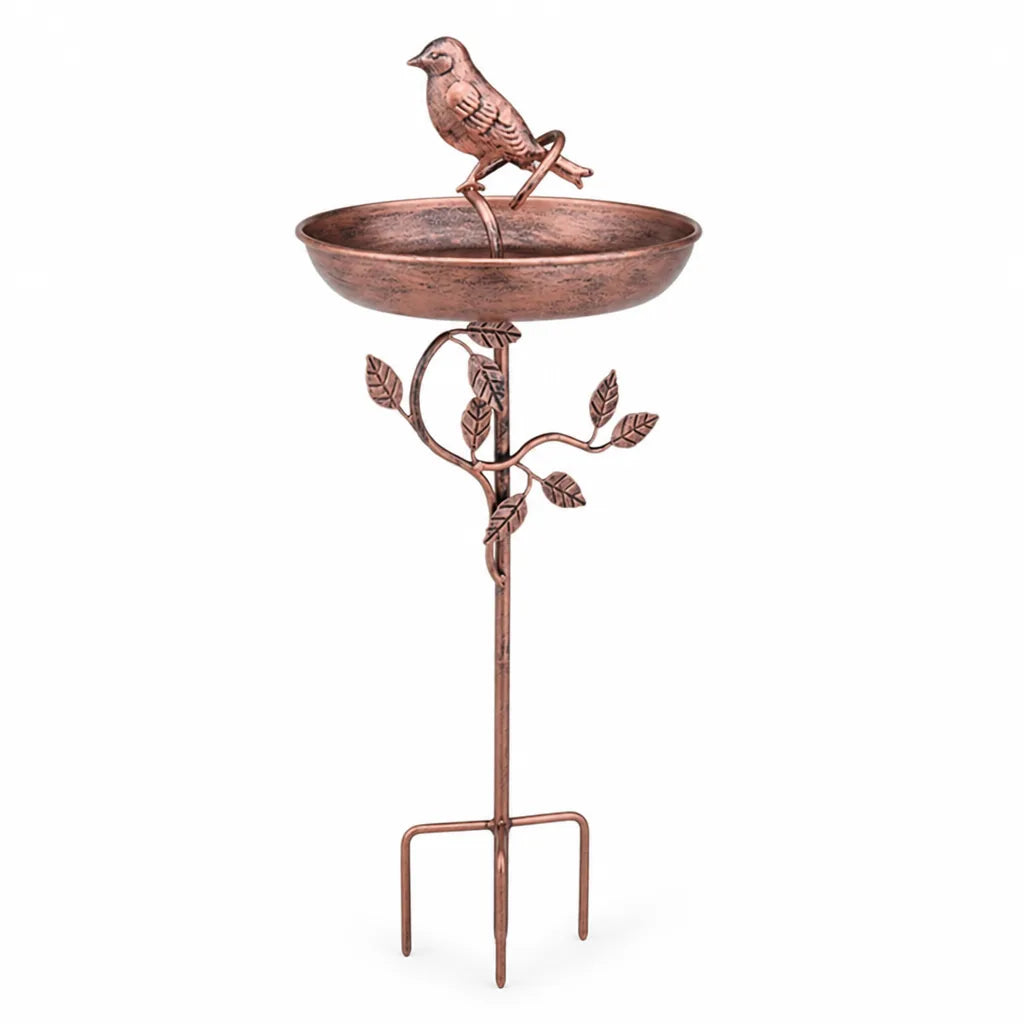 Bird Bath Decorative Metal Basin Ground Spike