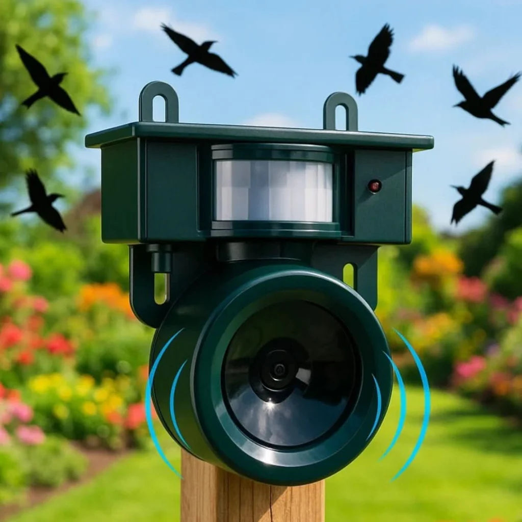 Bird Deterrent Motion-Activated Sound Solar-Powered Weather-Resistant