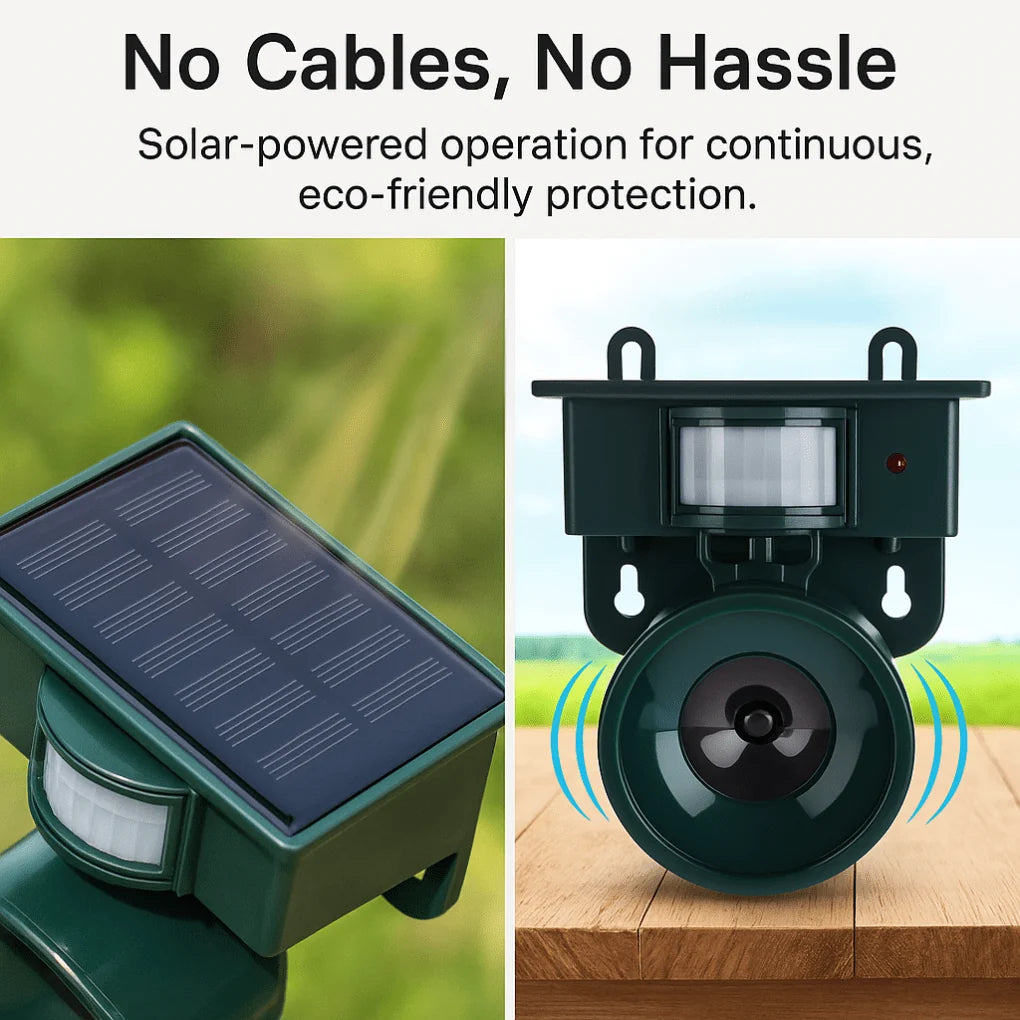 Bird Deterrent Motion-Activated Sound Solar-Powered Weather-Resistant