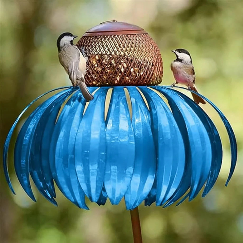 Bird Feeder Sunflower Metal Powder-Coated Rust-Resistant