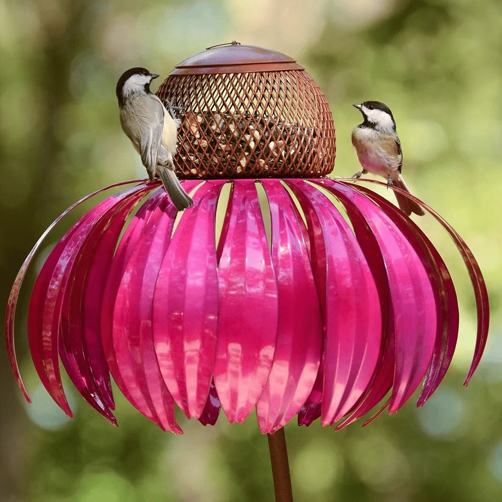 Bird Feeder Sunflower Metal Powder-Coated Rust-Resistant