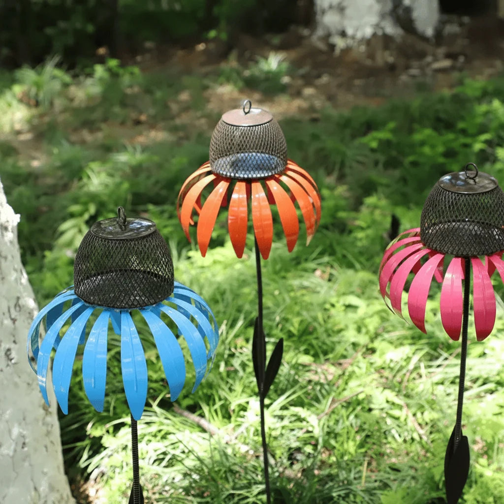 Bird Feeder Sunflower Metal Powder-Coated Rust-Resistant