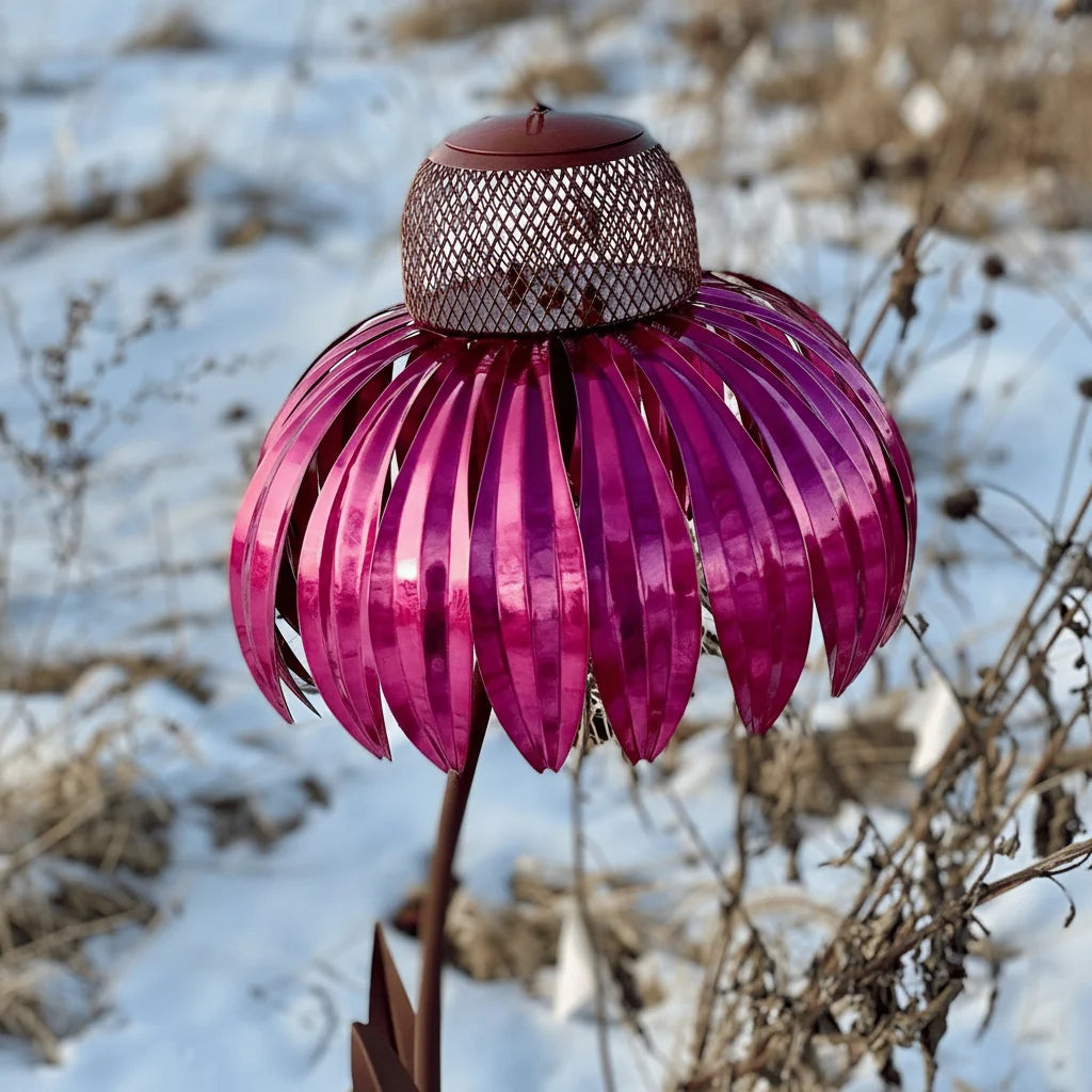 Bird Feeder Sunflower Metal Powder-Coated Rust-Resistant