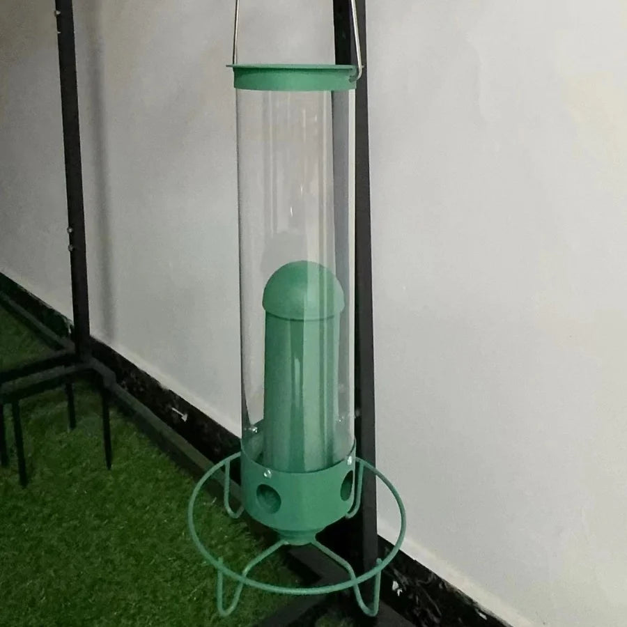Bird Feeder Weight-Activated Chew-Resistant Metal Tube