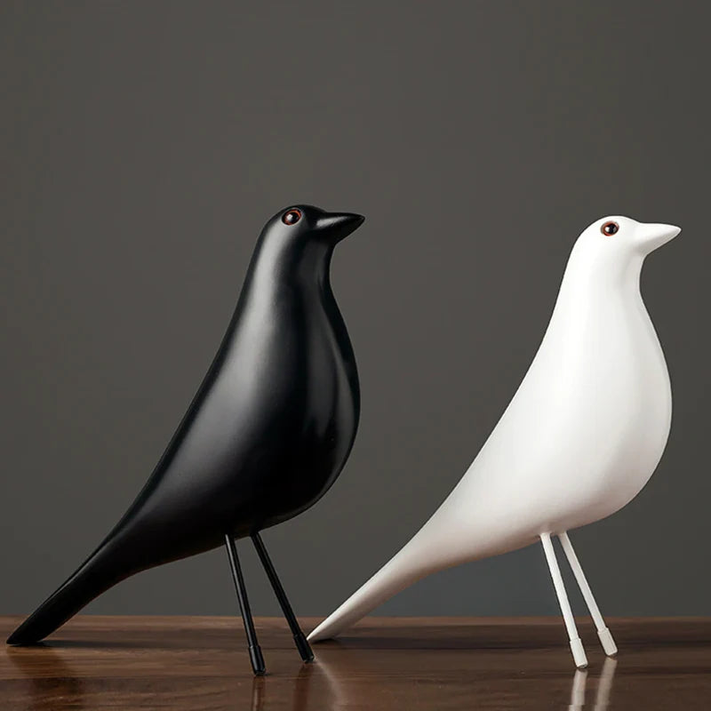 Bird Figurine Ceramic Matte Scandinavian Design