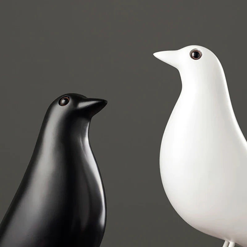 Bird Figurine Ceramic Matte Scandinavian Design