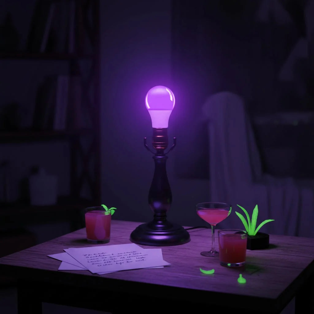 Black Light Bulb UV Purple Glow Fits Standard Socket
