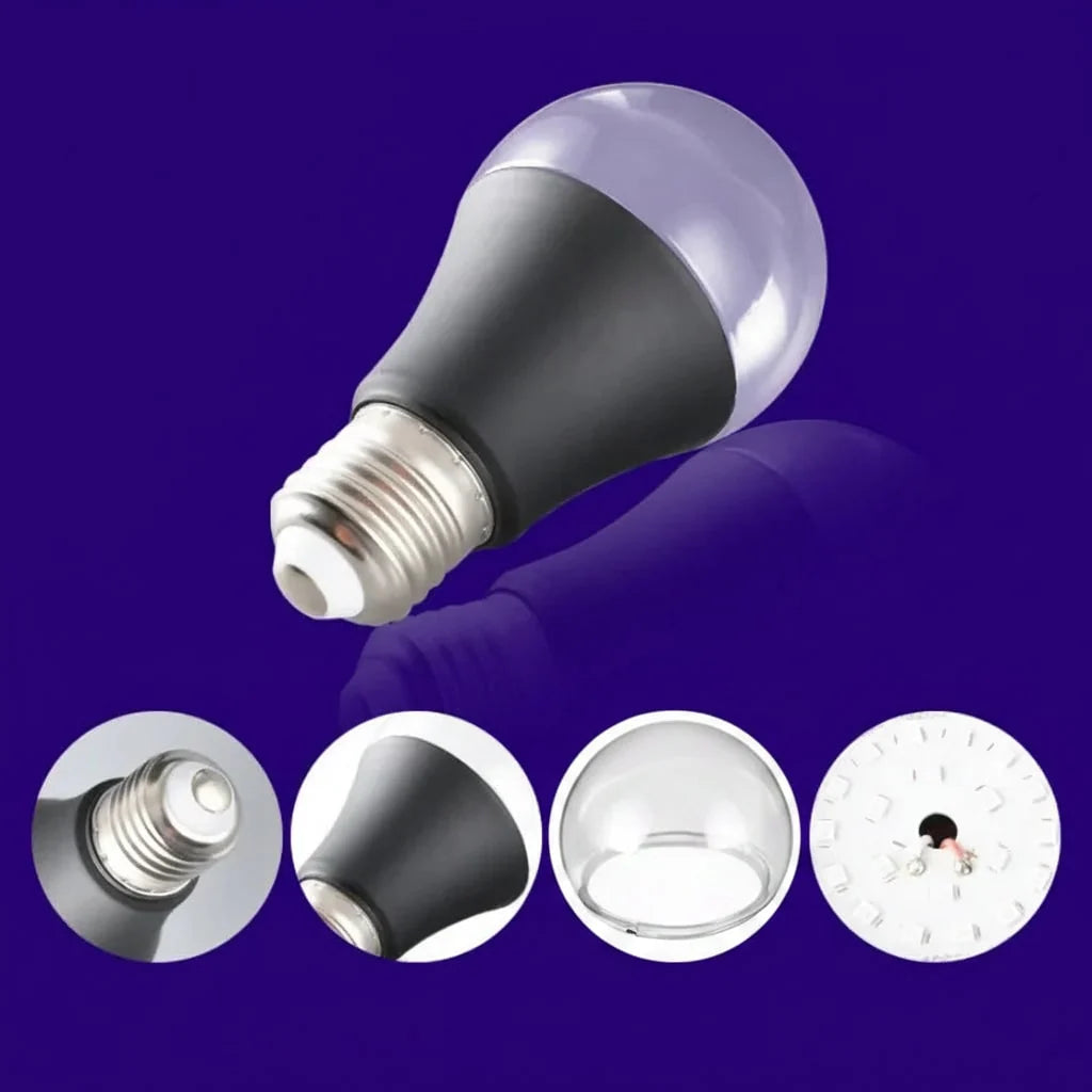 Black Light Bulb UV Purple Glow Fits Standard Socket