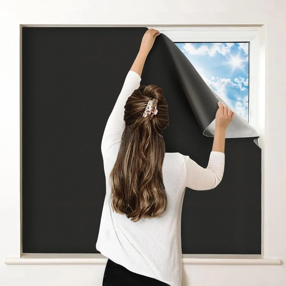 Blackout Window Film Static Cling Matte Black Trim To Fit