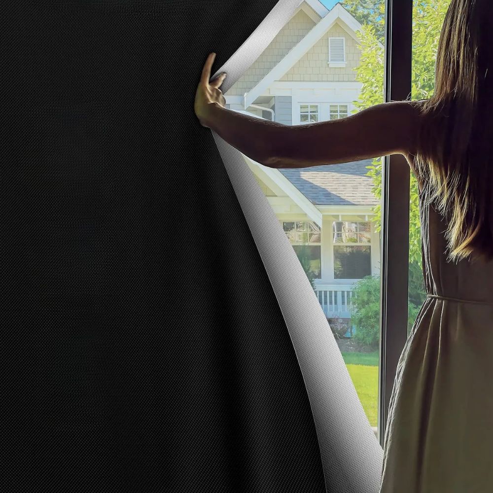 Blackout Window Film Static Cling Matte Black Trim To Fit