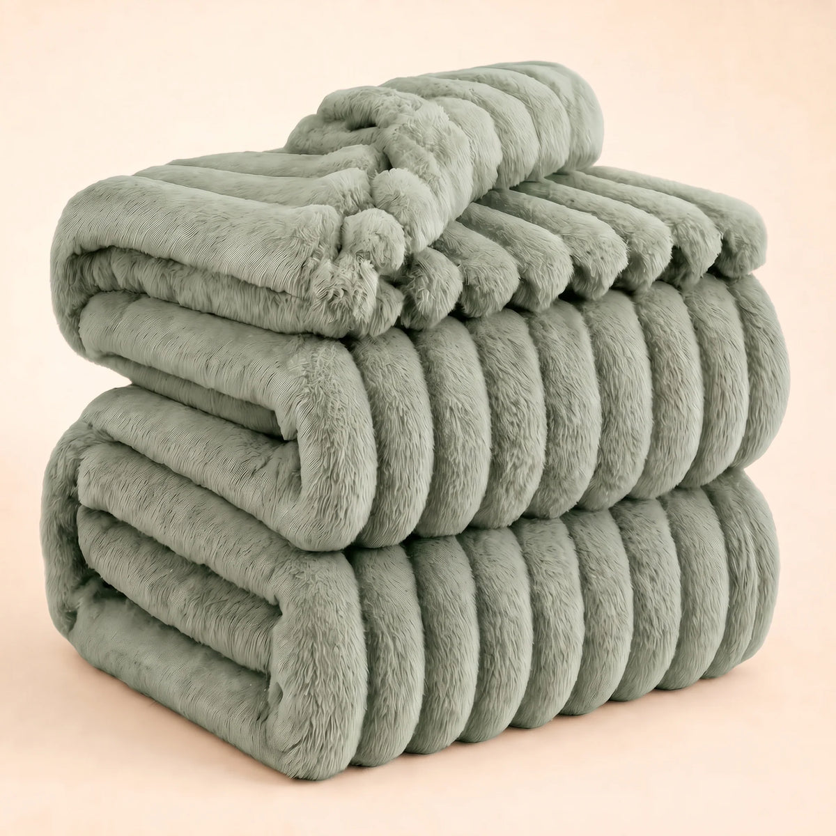 Blanket Cotton Plush Cozy Layer for Bed or Sofa