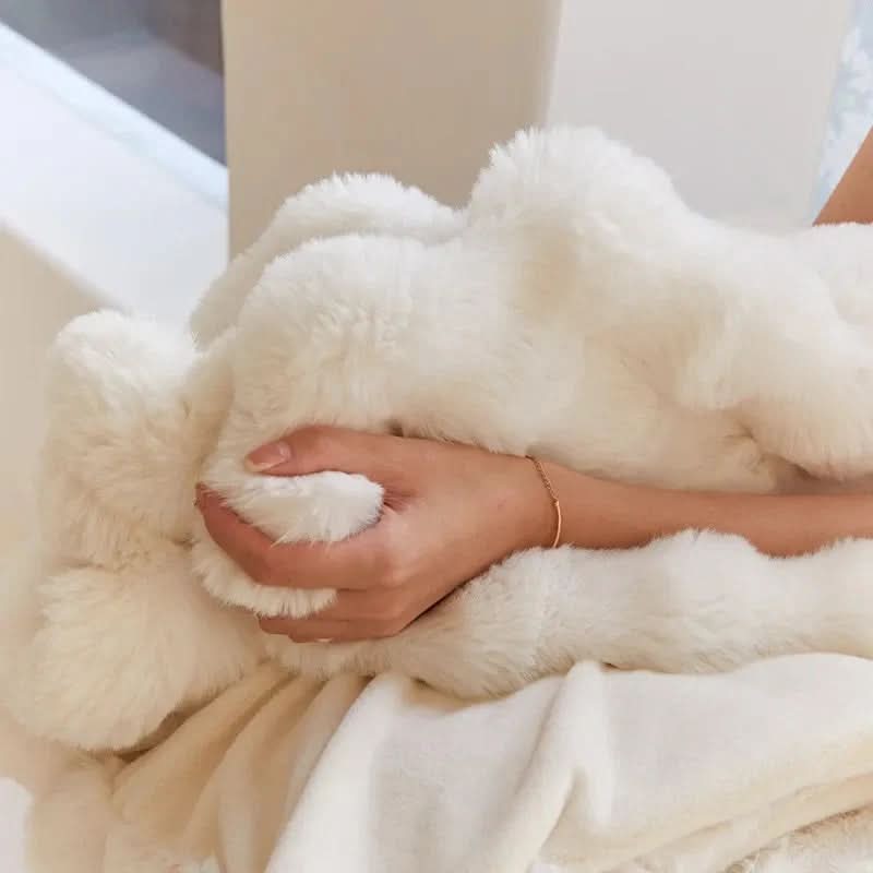 Blanket Double-Layer Faux Fur Machine-Washable Year-Round Comfort