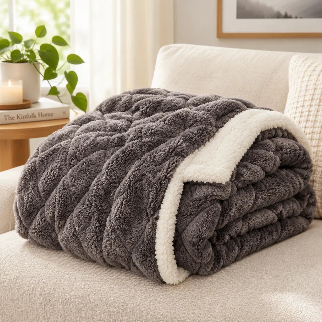 Blanket Reversible Microfleece Warm Machine Washable