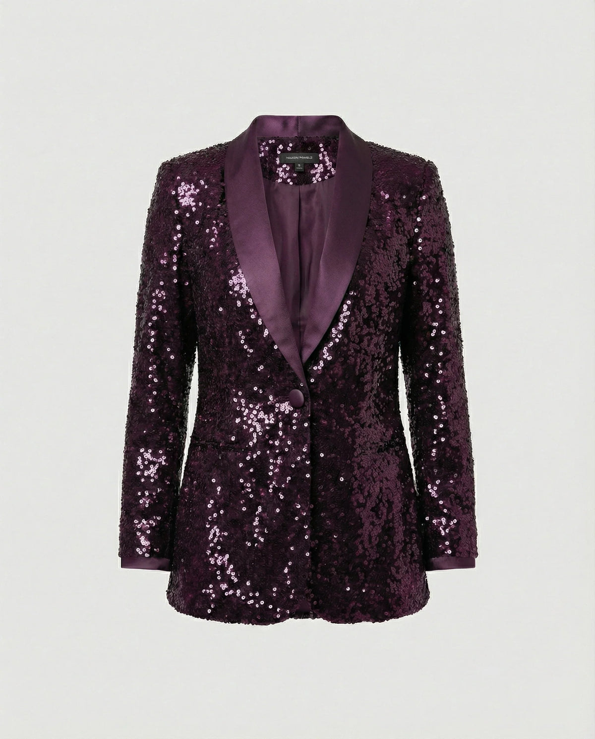 Blazer All-Over Glitter Classic Lapel Collar