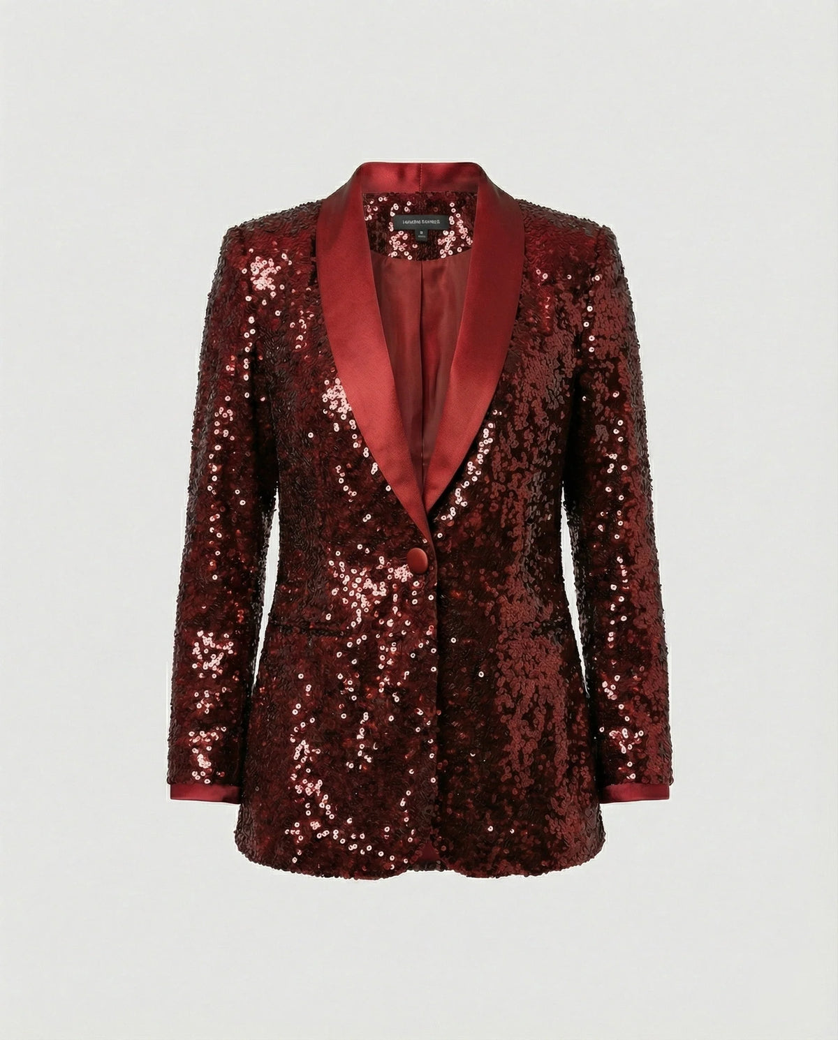 Blazer All-Over Glitter Classic Lapel Collar