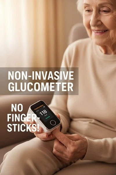 Blood Glucose Monitor Non-Invasive Digital Display 5-Second Readout