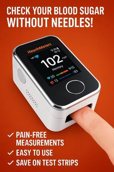 Blood Glucose Monitor Non-Invasive Digital Display 5-Second Readout