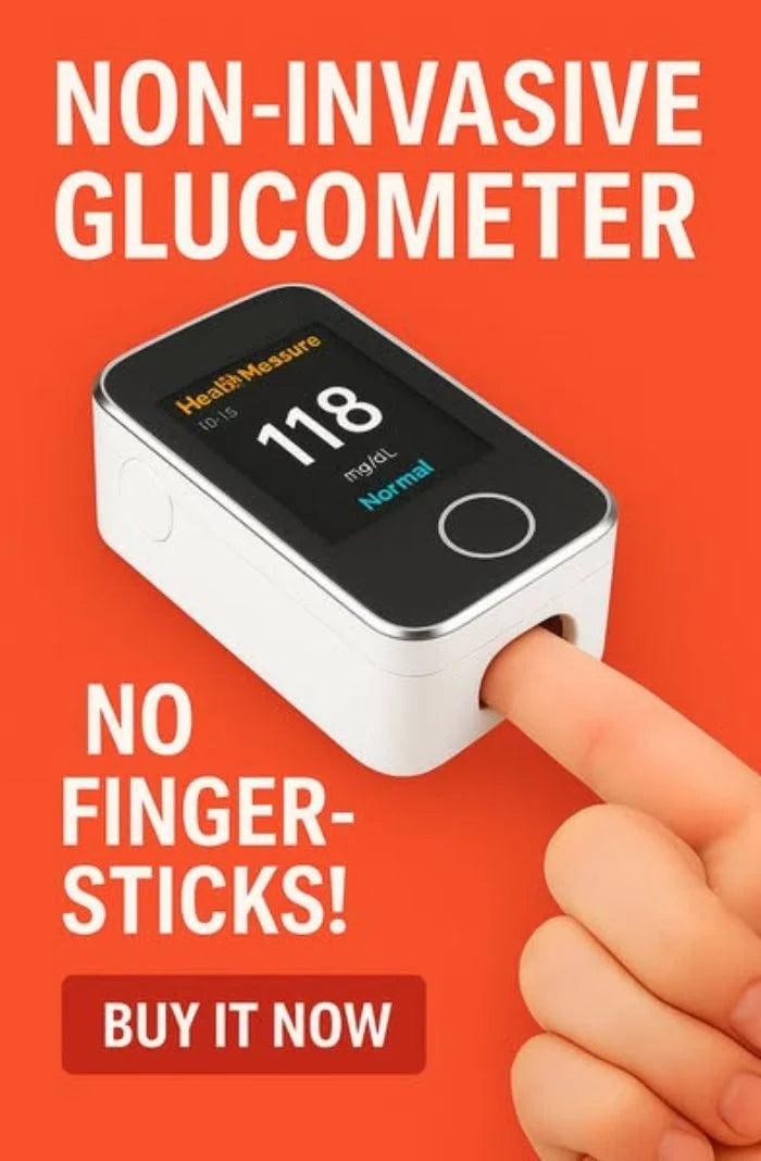 Blood Glucose Monitor Non-Invasive Digital Display 5-Second Readout