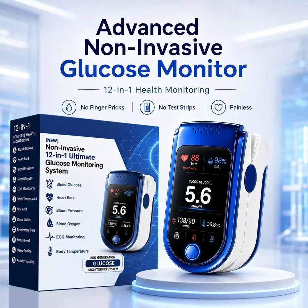 Blood Glucose Monitor Non-Invasive Needle-Free Daily Tracking