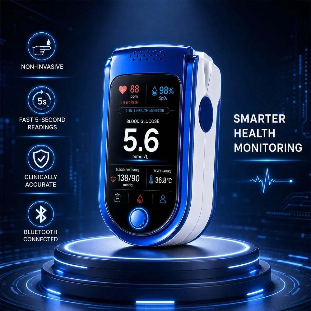 Blood Glucose Monitor Non-Invasive Needle-Free Daily Tracking