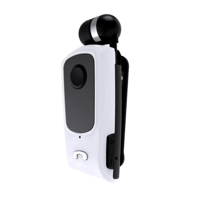 Bluetooth Earpiece Retractable Cord Clip-On Design Noise Reduction