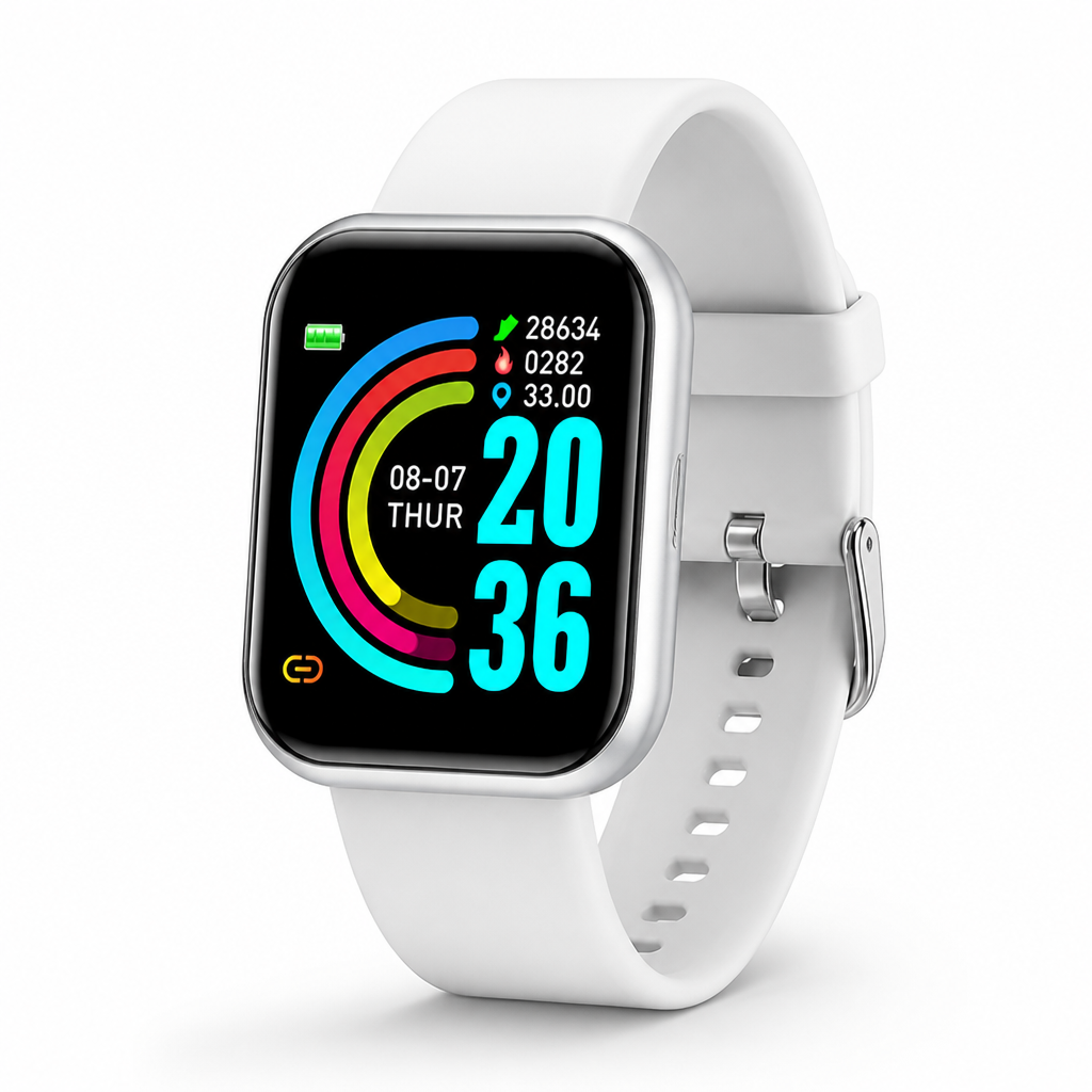 Bluetooth Heart Rate & Sleep Smartwatch (IP68 Waterproof)