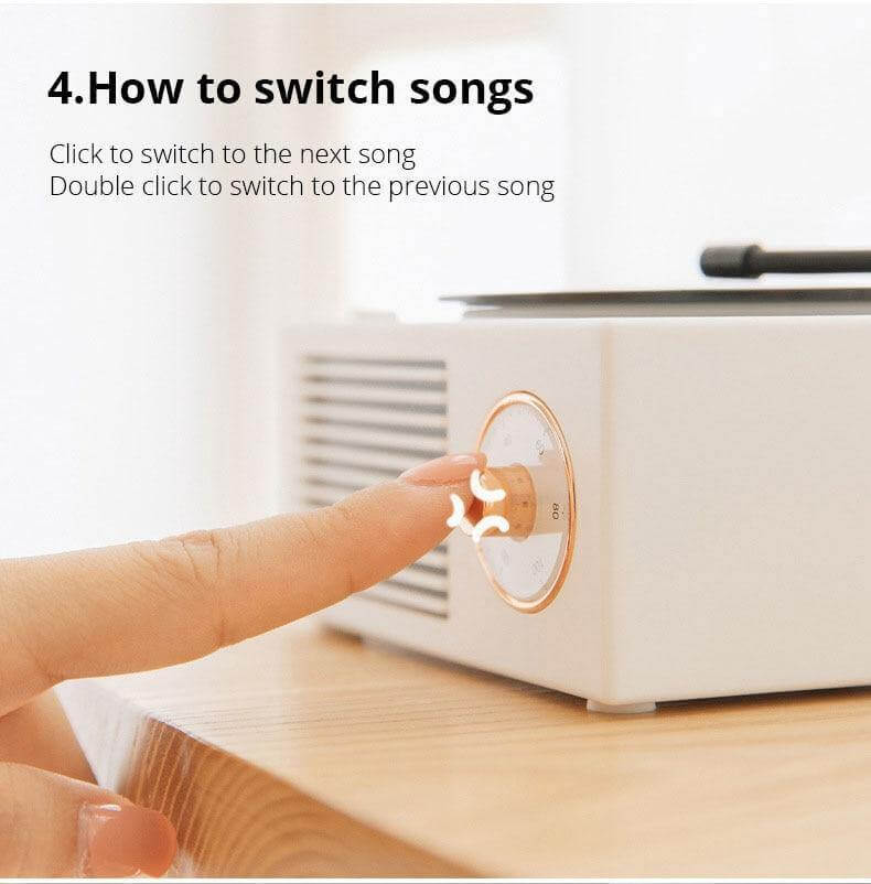 Bluetooth Speaker Portable Stereo Vintage Style
