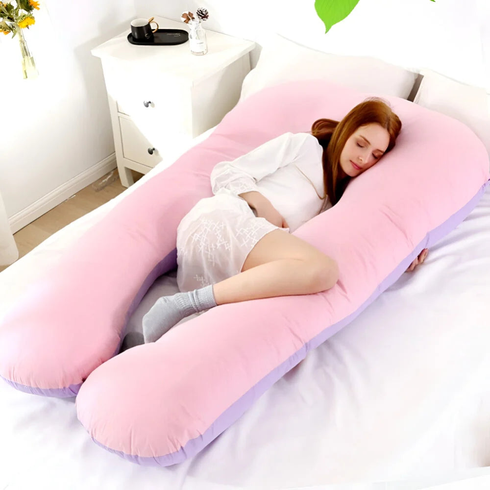 Body Pillow Full-Length Side Sleeper Support & Washable Cover