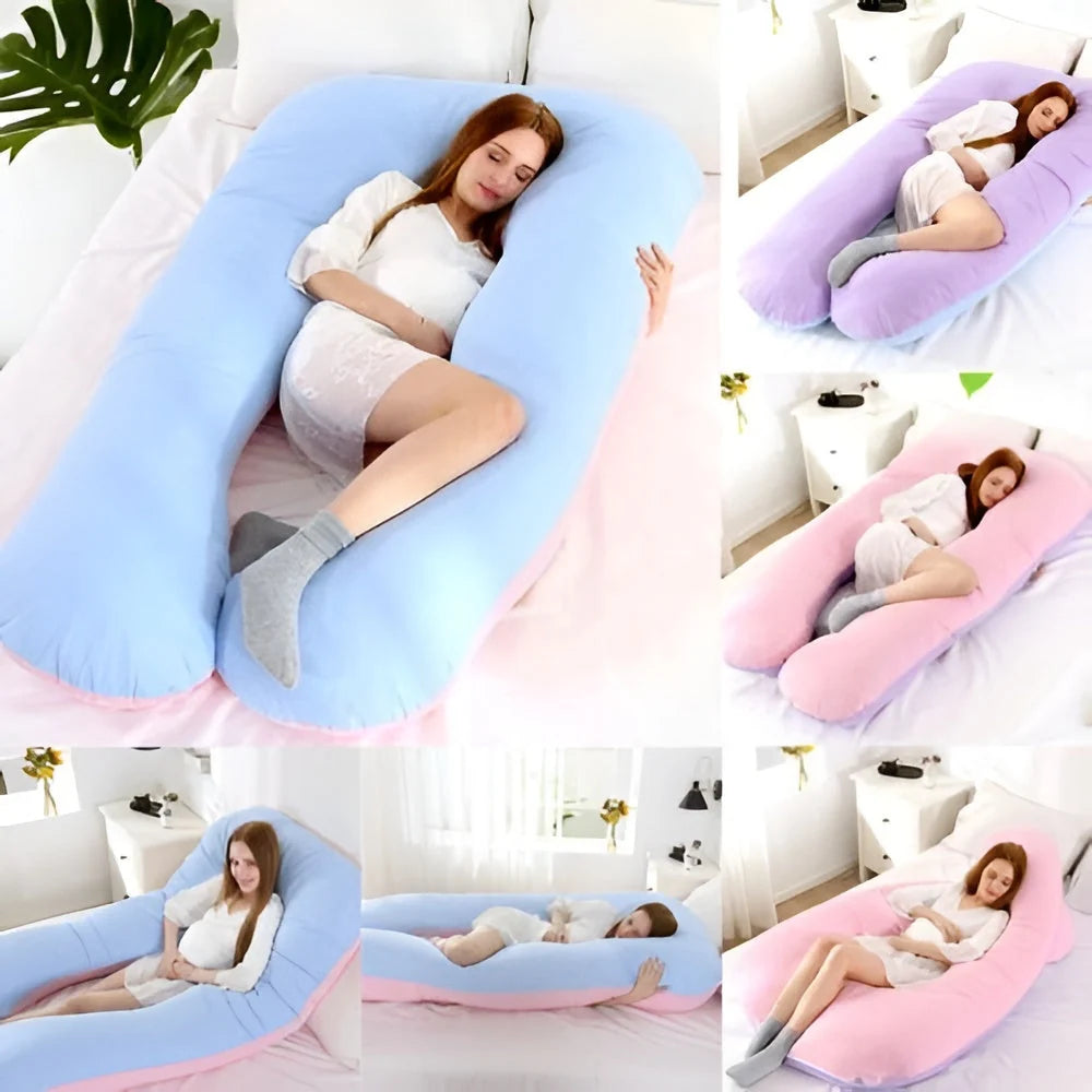 Body Pillow Full-Length Side Sleeper Support & Washable Cover