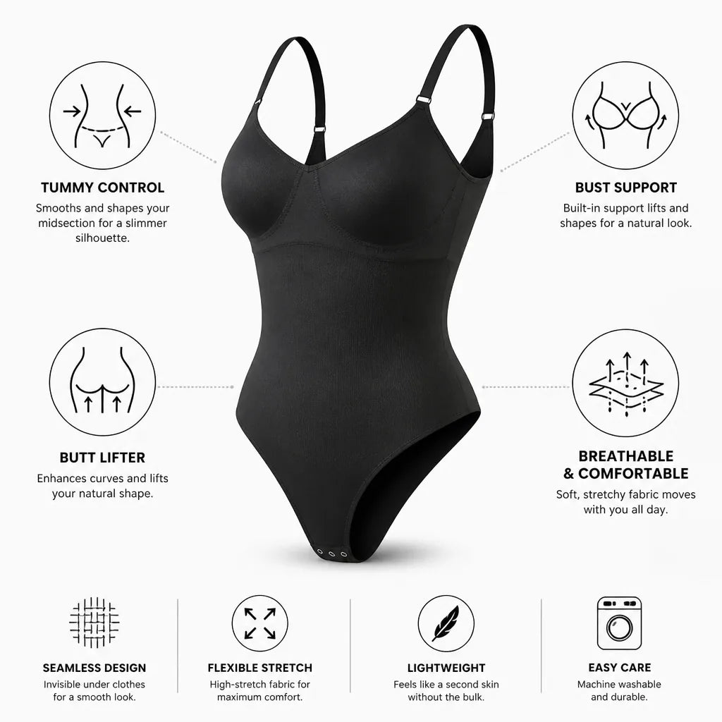 Bodysuit Tummy Control & Butt Lifter Seamless Nylon-Spandex