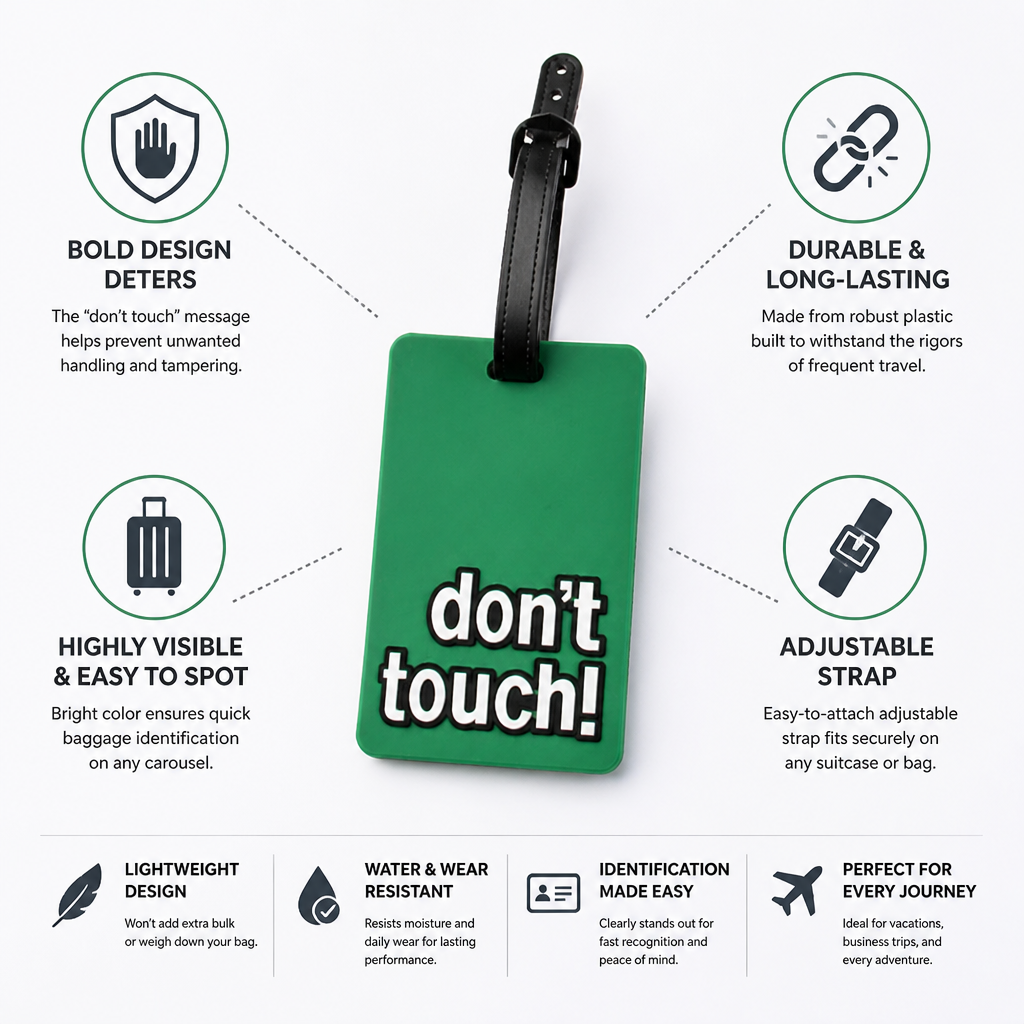 Bold Don't Touch Luggage Tag (Adjustable Strap)