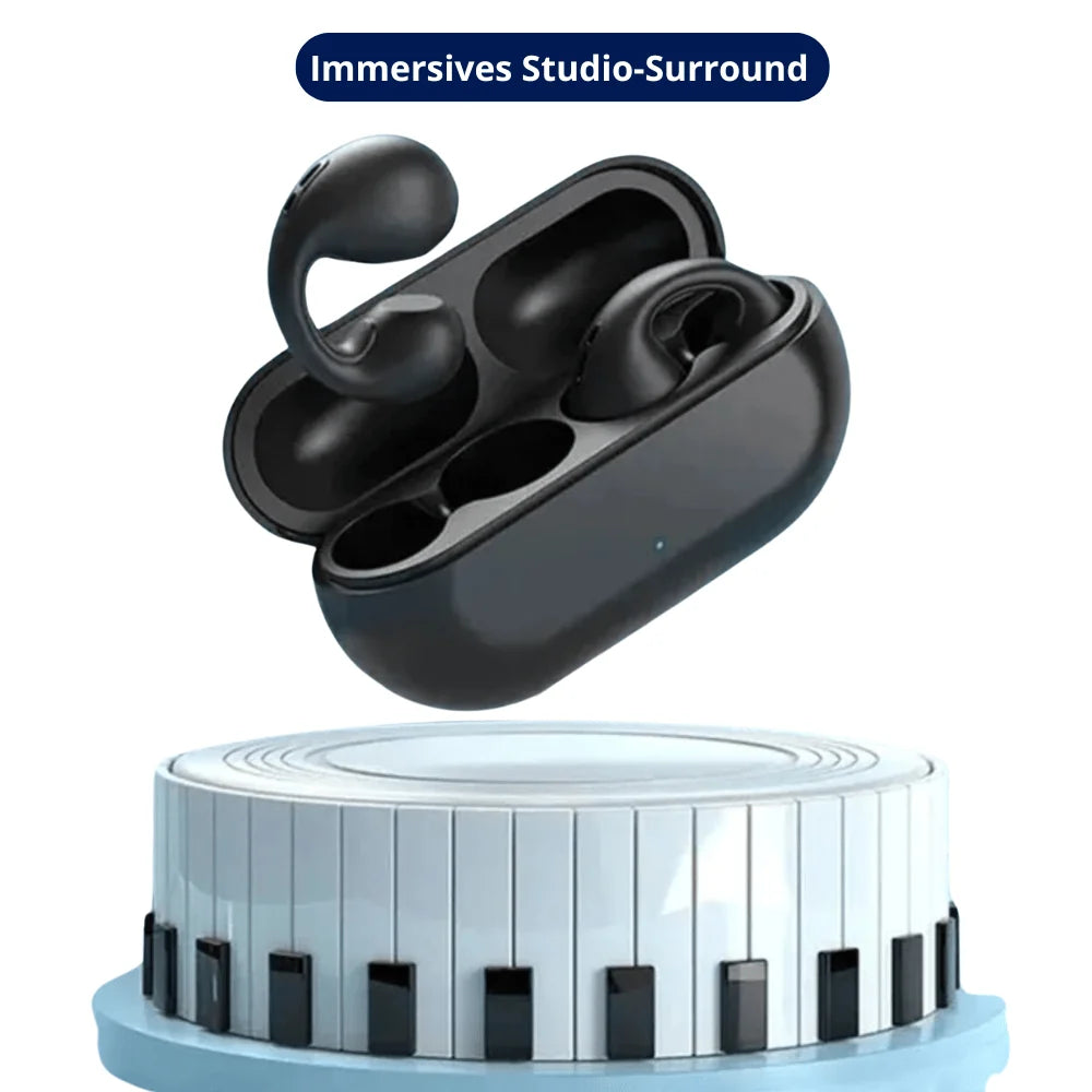 Bone Conduction Earbuds Open-Ear Sweat & Rain-Resistant 8-Hour Battery Life