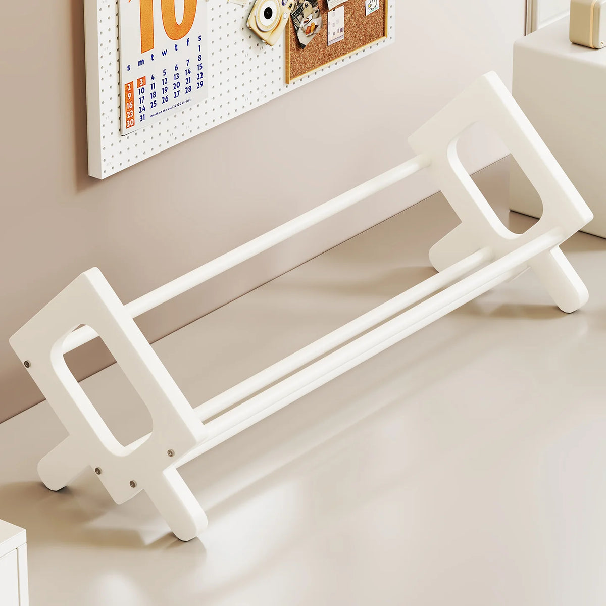 Book And Magazine Stand Bamboo Angled Non-Slip Rails