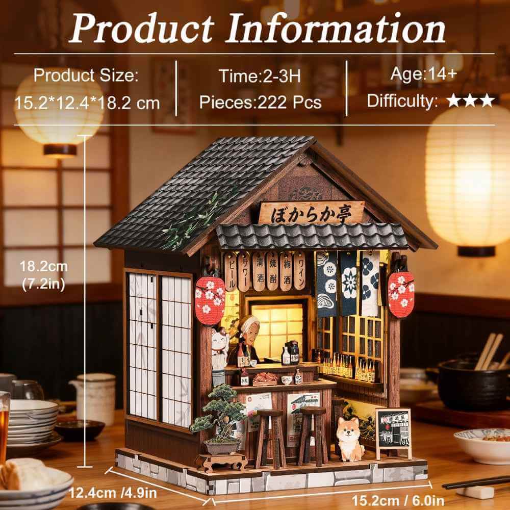 Book Nook Kit Japanese Pub Touch-Switch LED Lighting