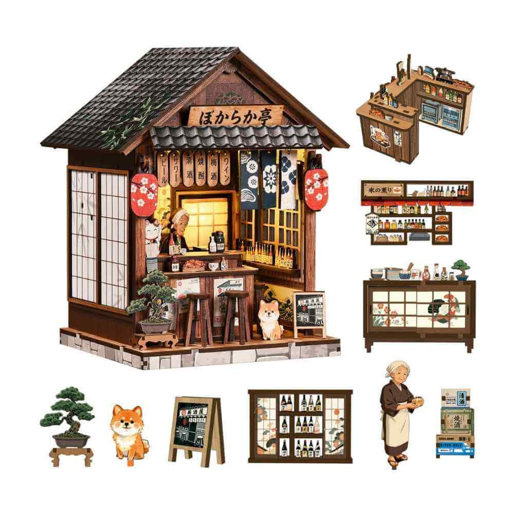 Book Nook Kit Japanese Pub Touch-Switch LED Lighting