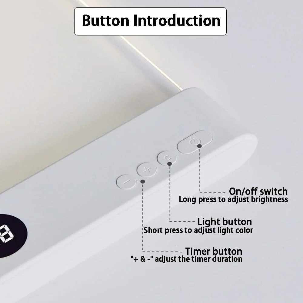 Book Reading Light 3 Color Modes Stepless Dimming 35-Hour Battery Life