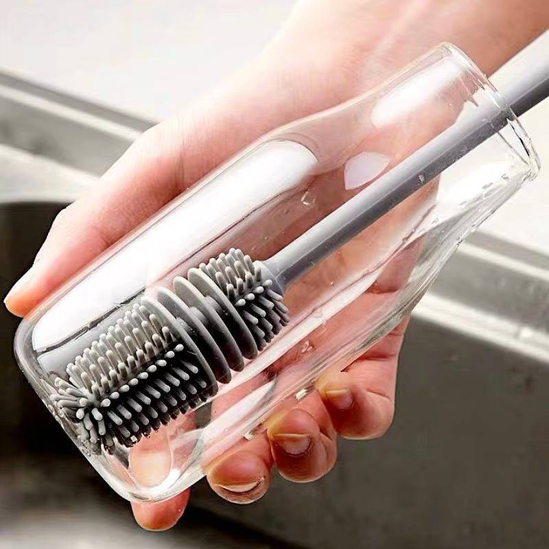 Bottle Brush Rotating Head Soft Fiber 13 Inch Reach